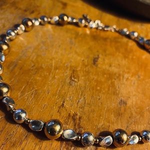 Vintage Gold and Silver Beaded Necklace